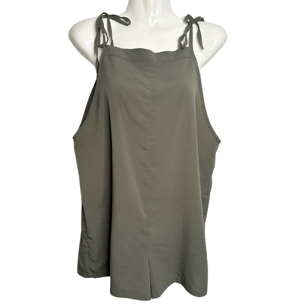 Simons Tie Strap Romper Green Sz XS
